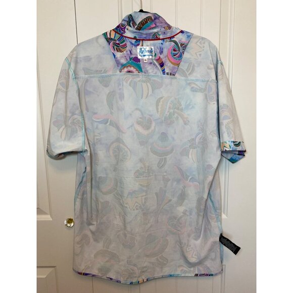 Fresh Print of Bel Air, Psychedelic Mushroom Button Shirt, Size XL - Picture 6 of 13